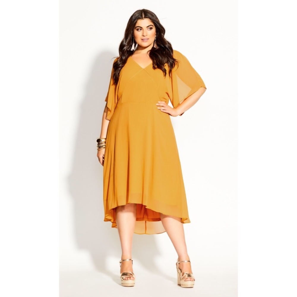 New City Chic Dress Adore in Honey size 16